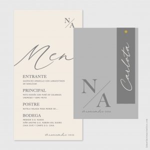 menu boda evento marca sitio seating plan elegante masculino beige