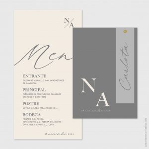 menu boda evento marca sitio seating plan elegante masculino