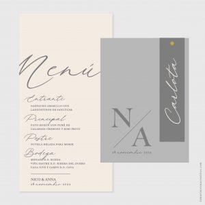 menu boda evento marca sitio seating plan elegante sobrio