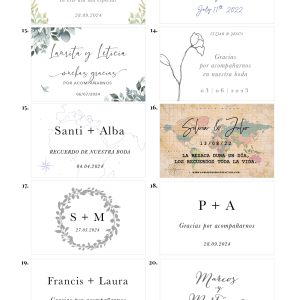 diseños de tarjetas para regalos de invitados