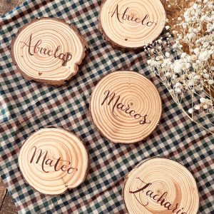 posavasos con caligrafia personalizados para regalo